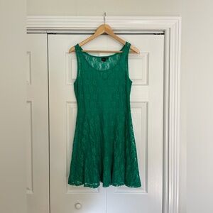 MATERIAL GIRL green lace dress